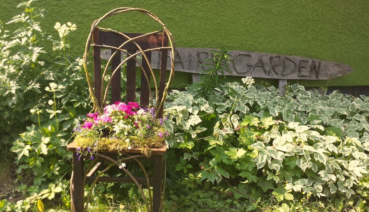 Chair with flowers