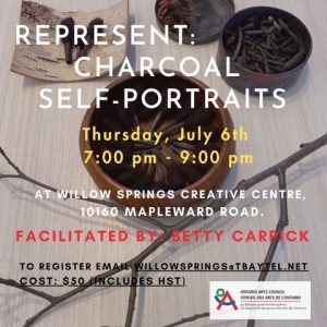 Represent: Charcoal Self-Portraits